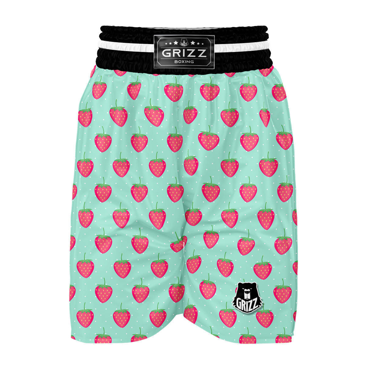 Strawberry Print Pattern Boxing Shorts-grizzshop
