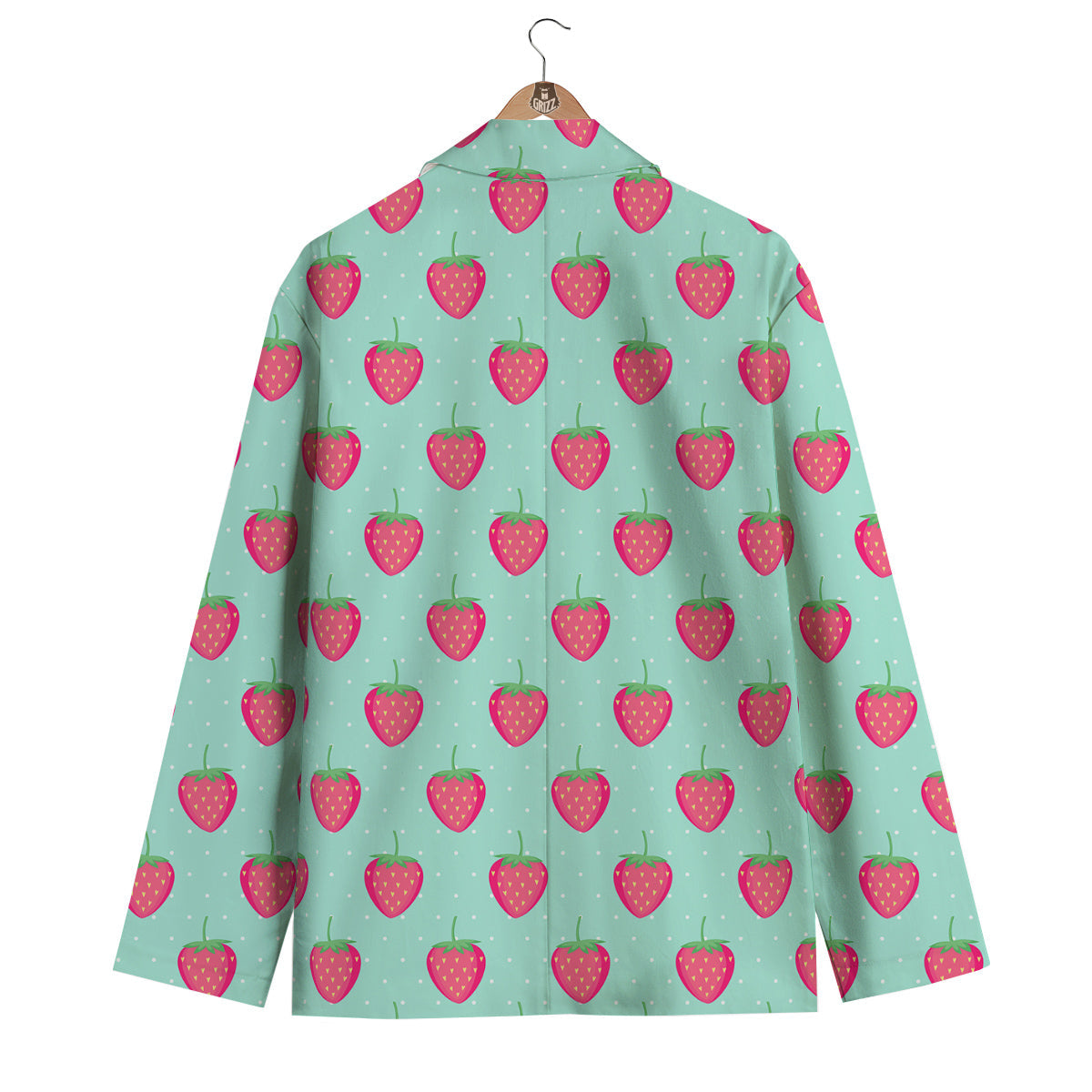 Strawberry Print Pattern Men's Blazer-grizzshop