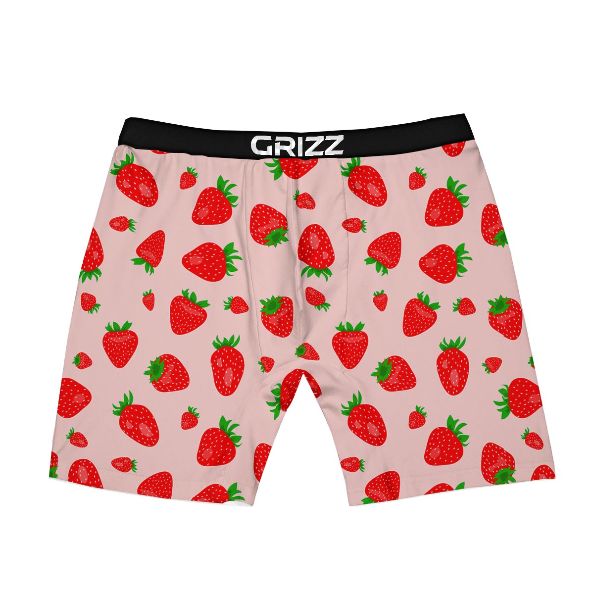 Strawberry Red Print Pattern Boxer Briefs-grizzshop