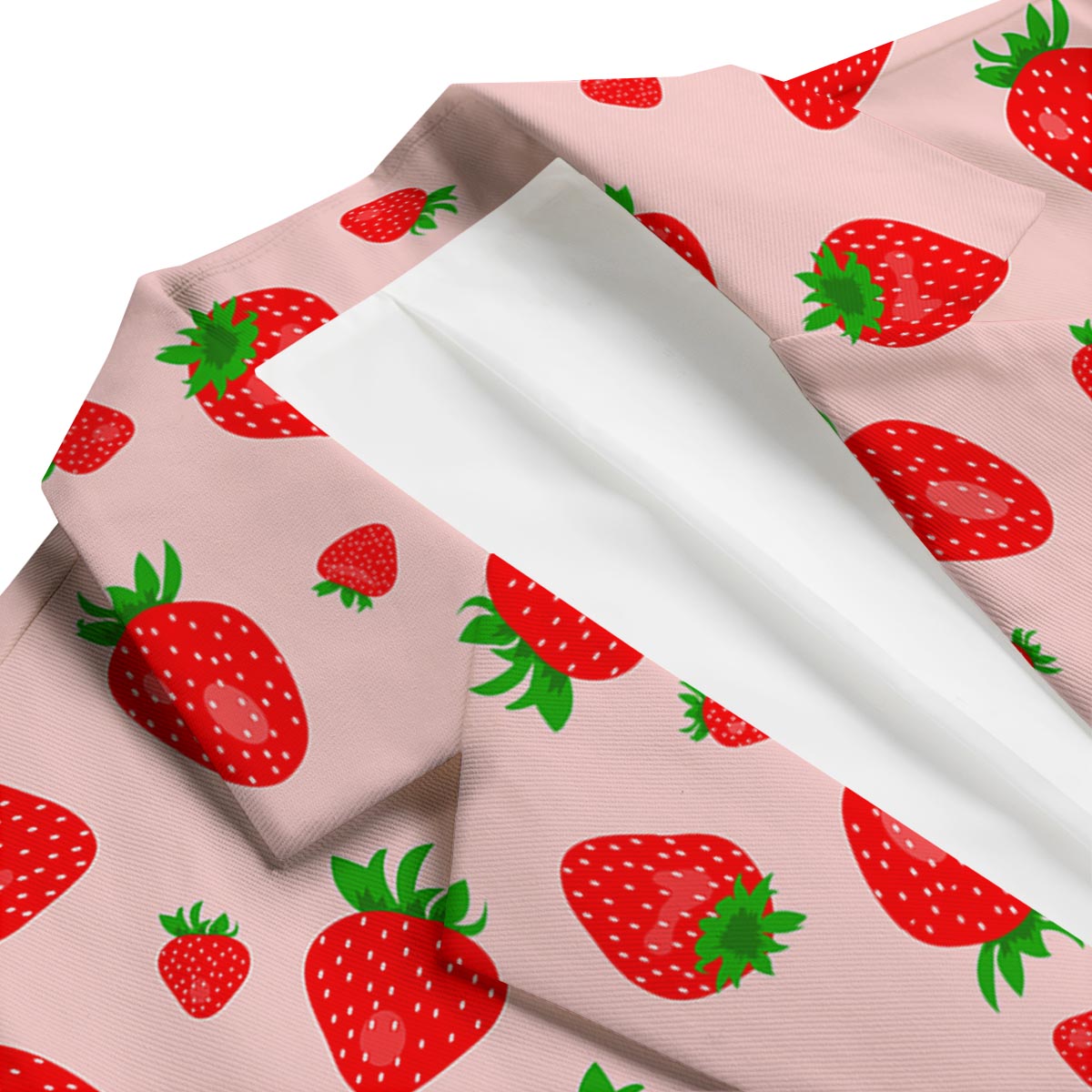 Strawberry Red Print Pattern Men's Blazer-grizzshop