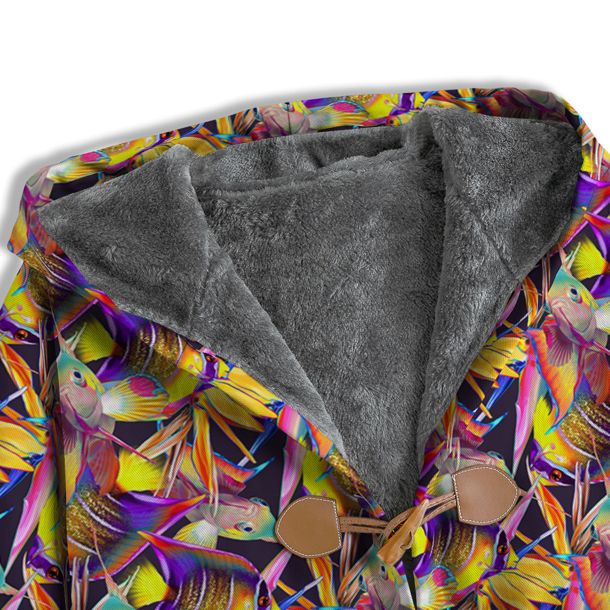 Strelitzia and Fish Tropical Exotic Print Pattern Men's Windbreaker Jacket-grizzshop