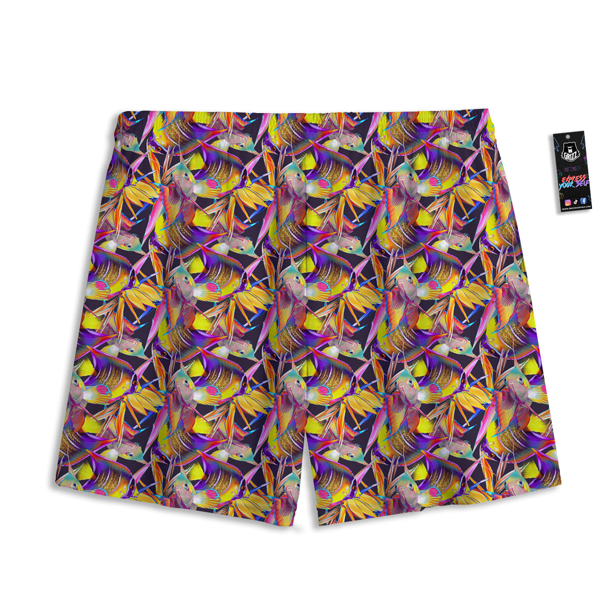 Sparkle Floral Print Mesh Shorts