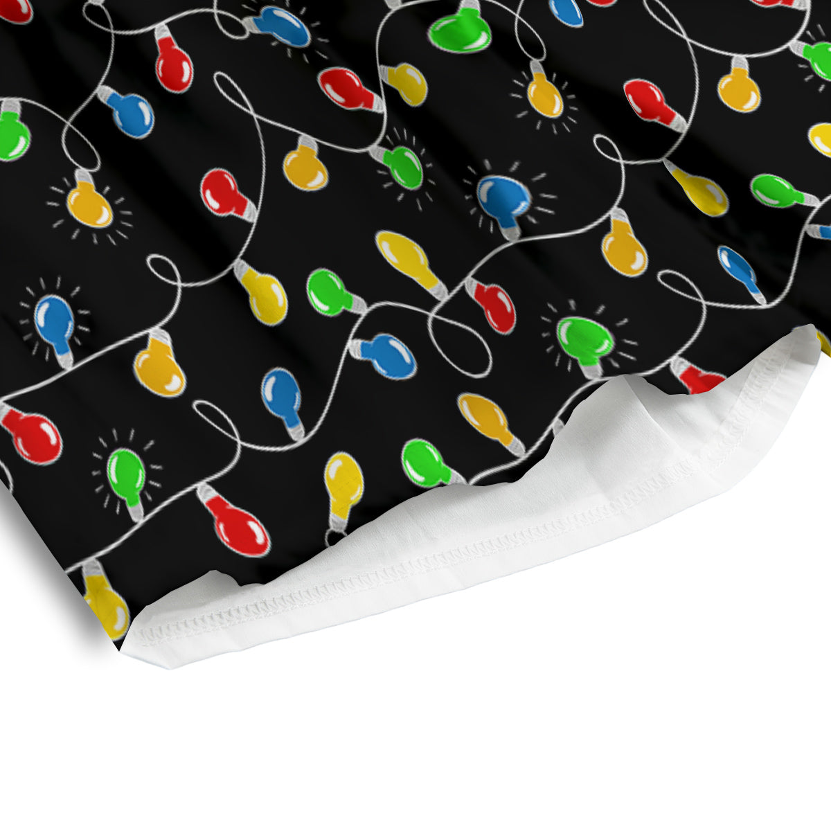String Lights Colorful Christmas Print Men's Athletic Shorts