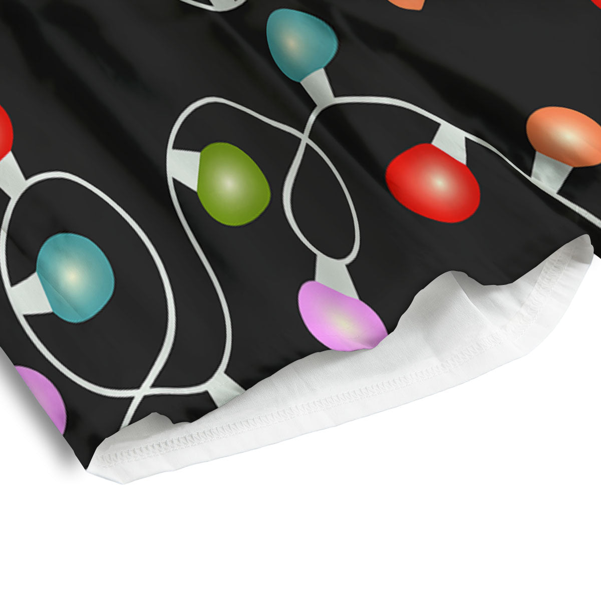 String Lights LED Christmas Print Men's Athletic Shorts
