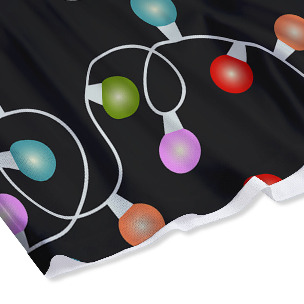 String Lights LED Christmas Print Mesh Shorts