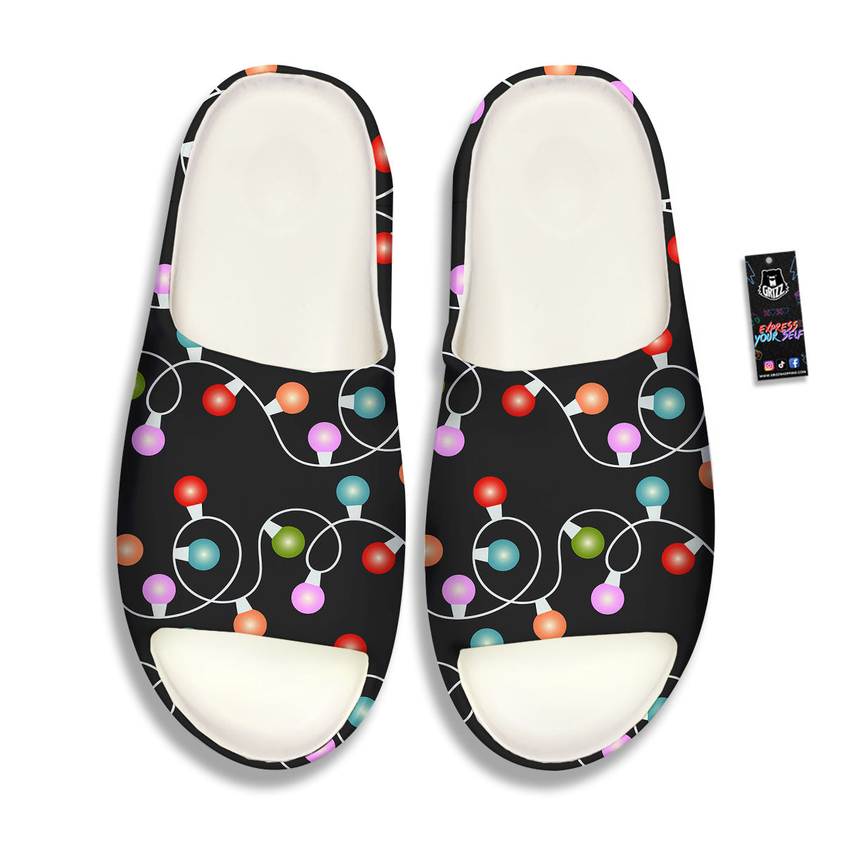 String Lights LED Christmas Print Sandals-grizzshop