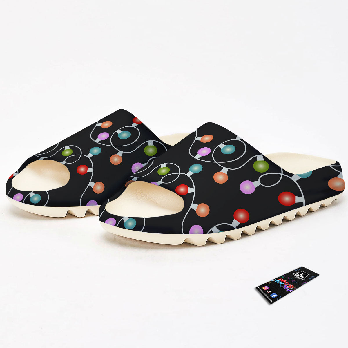 String Lights LED Christmas Print Sandals-grizzshop