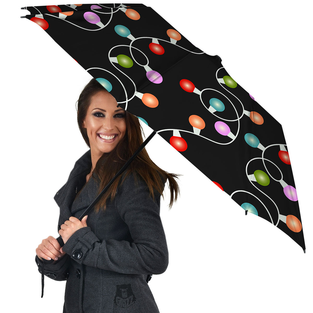 String Lights LED Christmas Print Umbrella-grizzshop