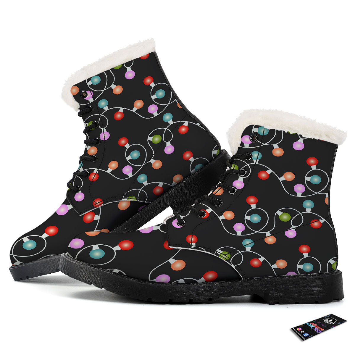 String Lights LED Christmas Print Winter Boots-grizzshop