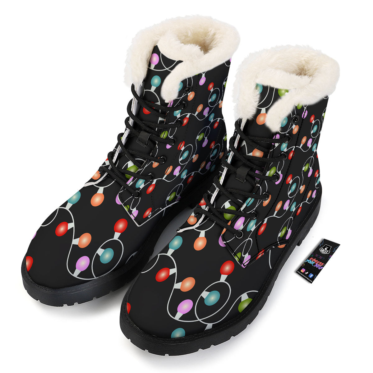 String Lights LED Christmas Print Winter Boots-grizzshop