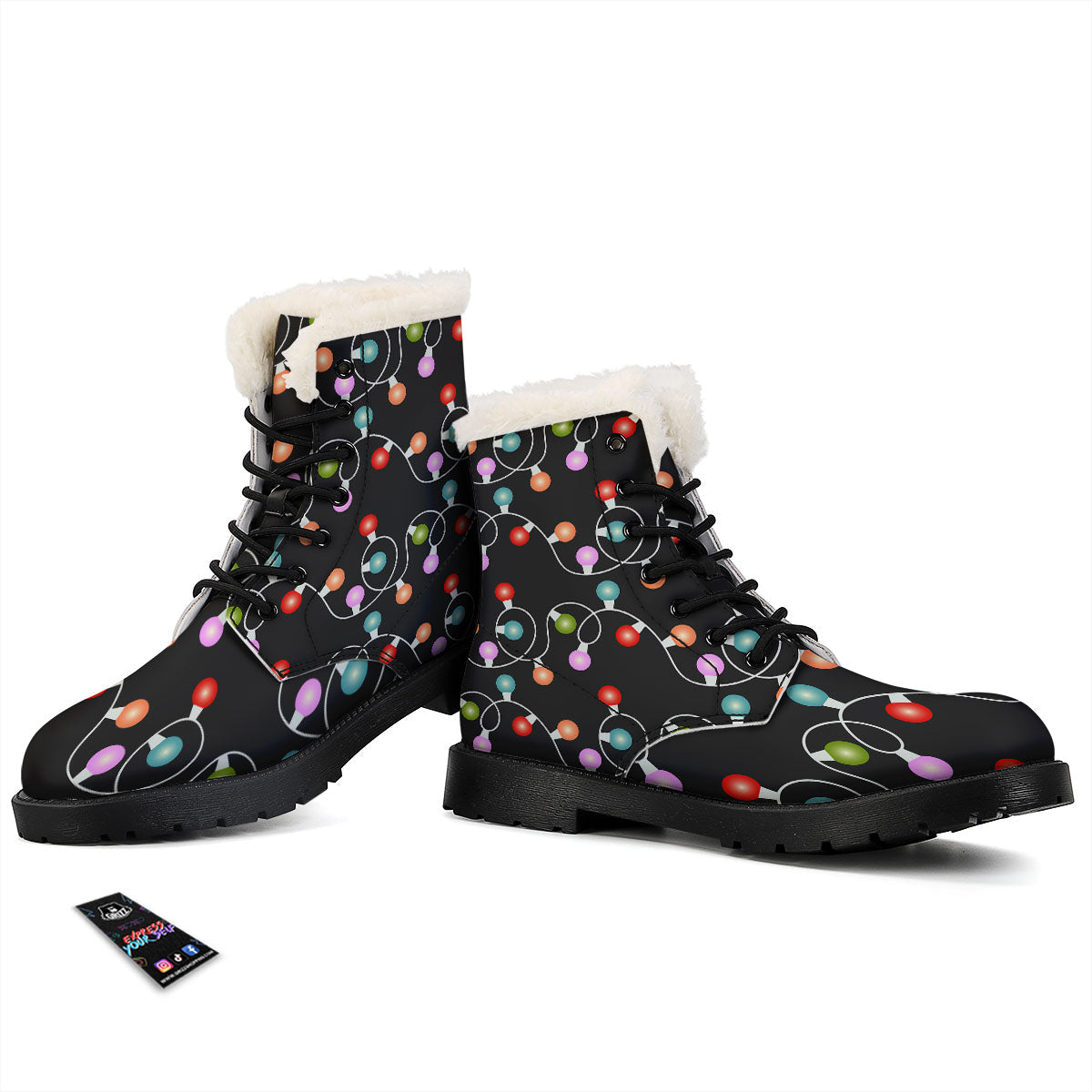 String Lights LED Christmas Print Winter Boots-grizzshop
