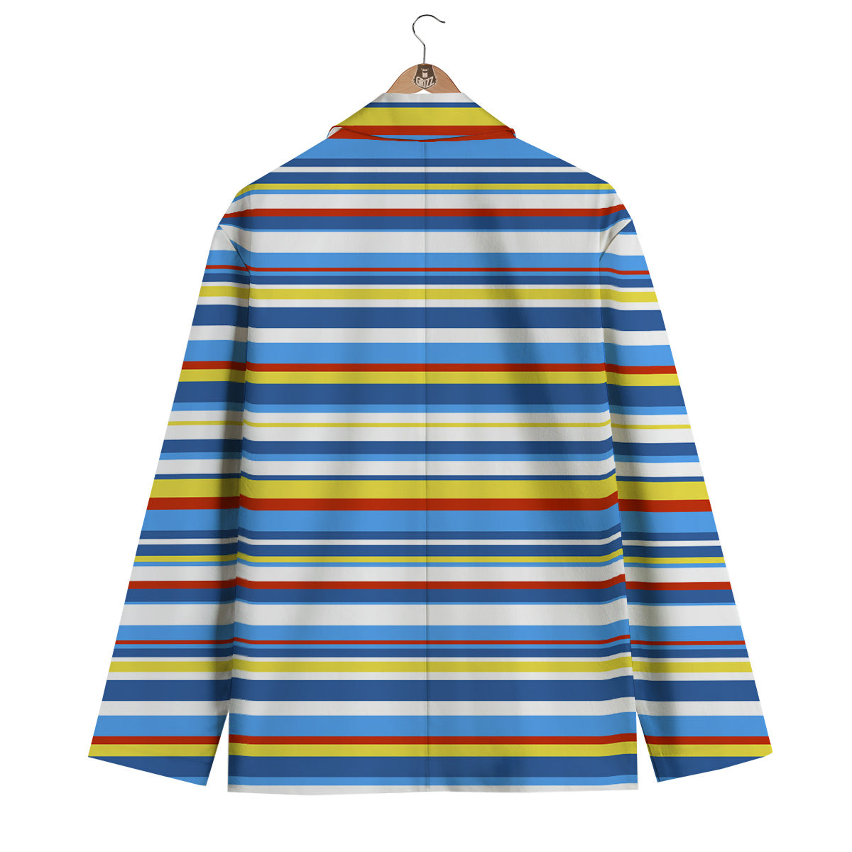Stripe Autism Awareness Color Print Pattern Men's Blazer-grizzshop