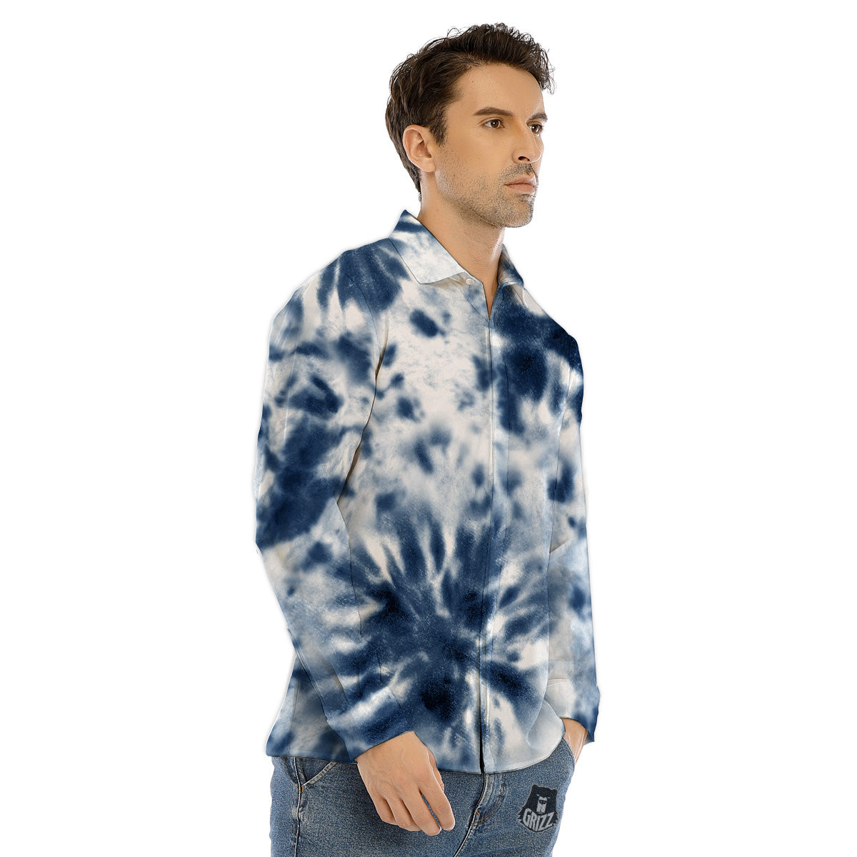 Stripe Autism Awareness Color Print Pattern Men's Dress Shirts-grizzshop