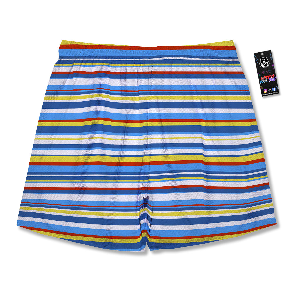 Stripe Autism Awareness Color Print Pattern Men's Running Shorts-grizzshop