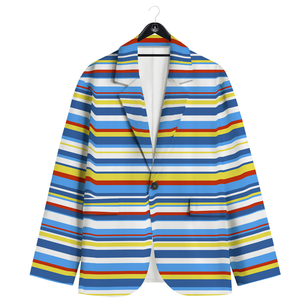 Stripe Autism Awareness Color Print Pattern Men's Sport Coat-grizzshop
