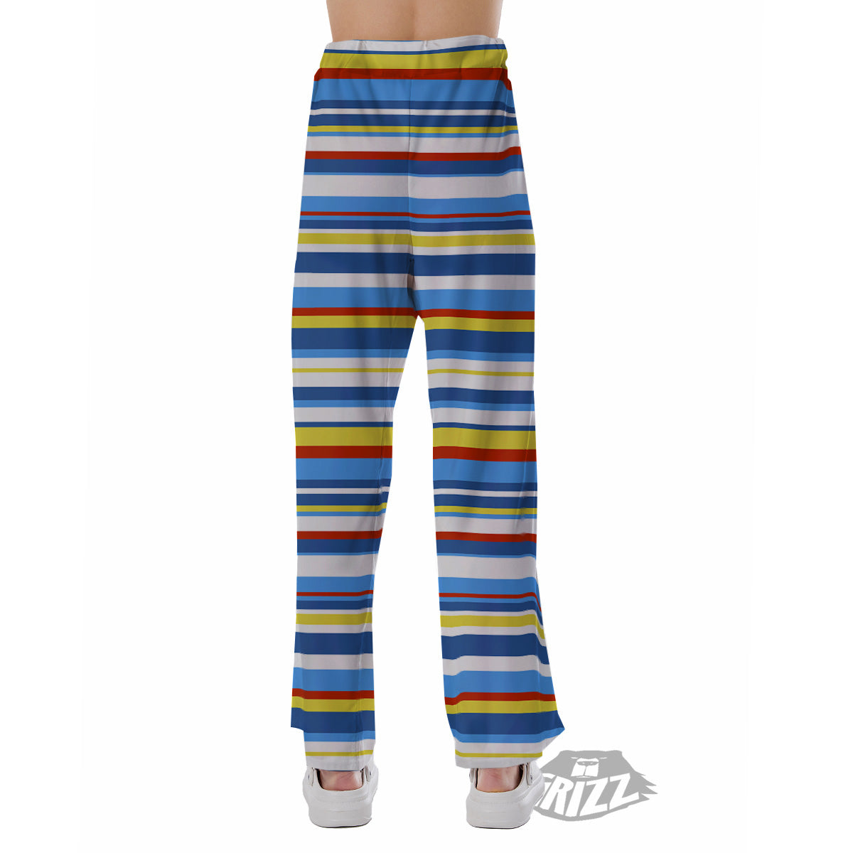 Stripe Autism Awareness Color Print Pattern Pajama Pants-grizzshop