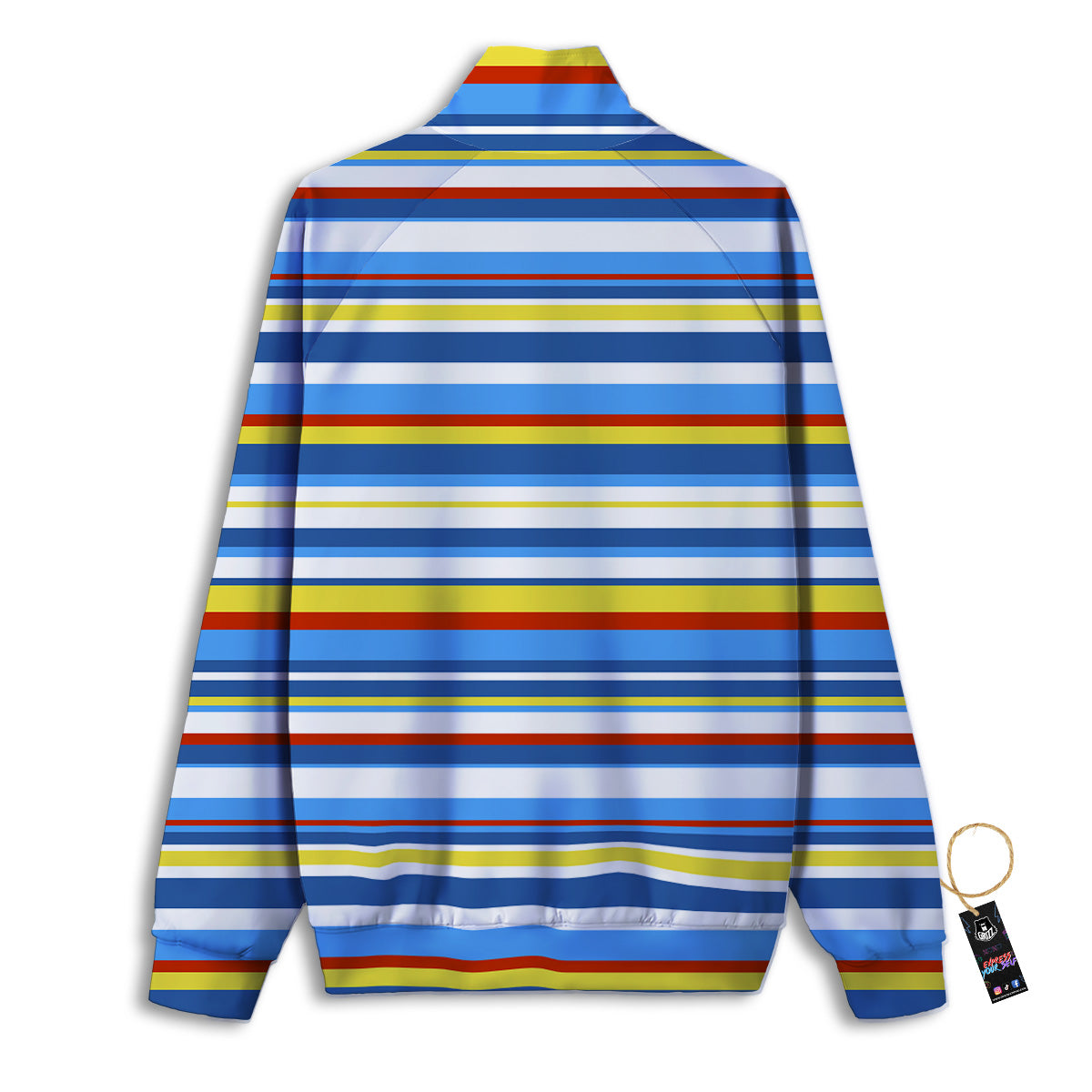 Stripe Autism Awareness Color Print Pattern Track Jacket-grizzshop