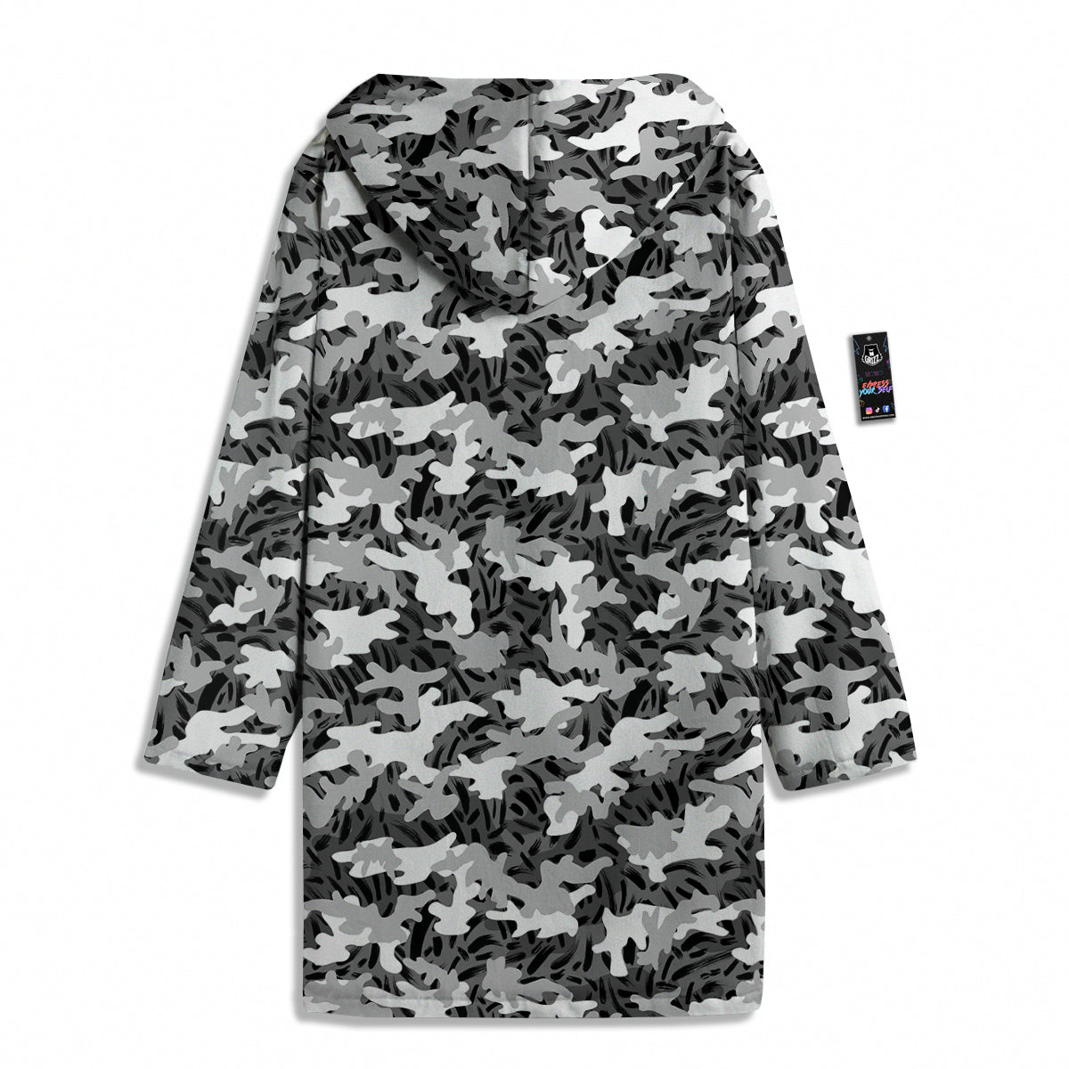 Stripe Camo Winter Tiger Print Pattern Men's Windbreaker Jacket-grizzshop