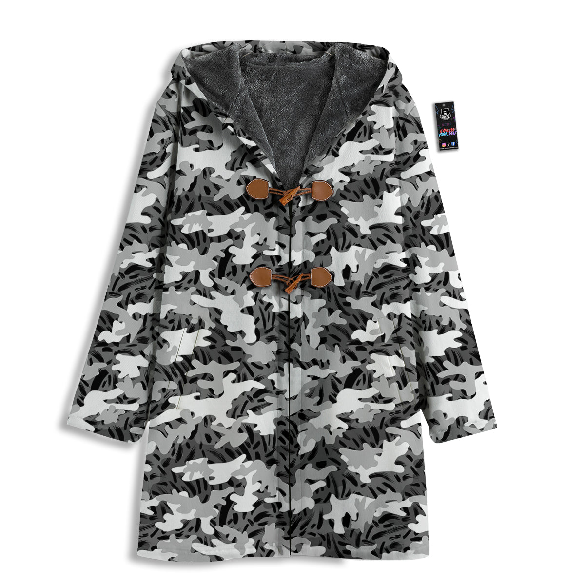 Stripe Camo Winter Tiger Print Pattern Men's Windbreaker Jacket-grizzshop