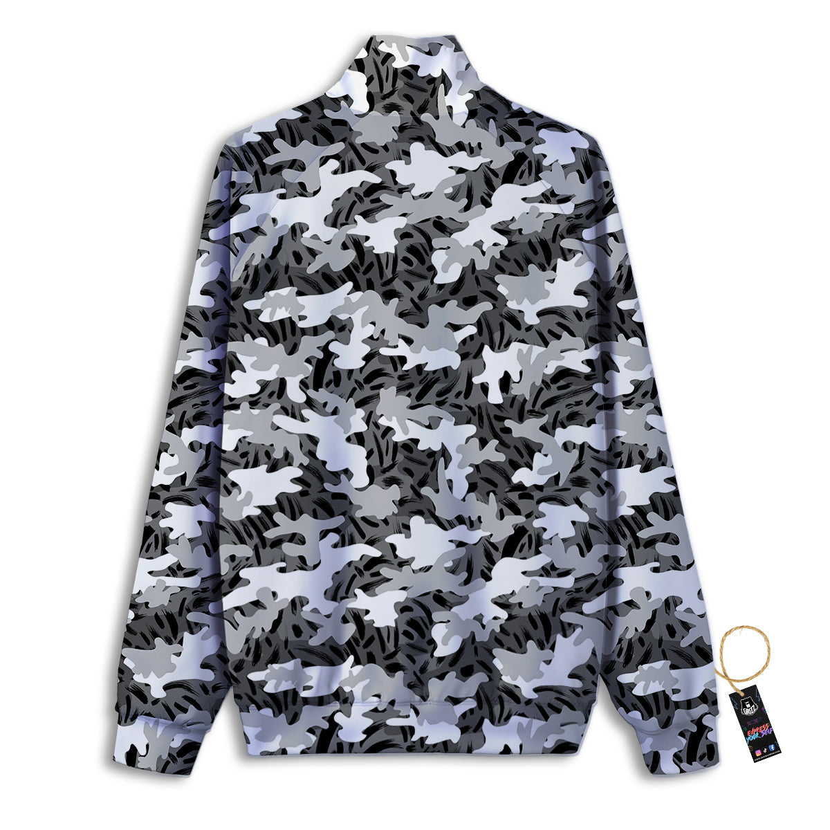 Stripe Camo Winter Tiger Print Pattern Track Jacket-grizzshop