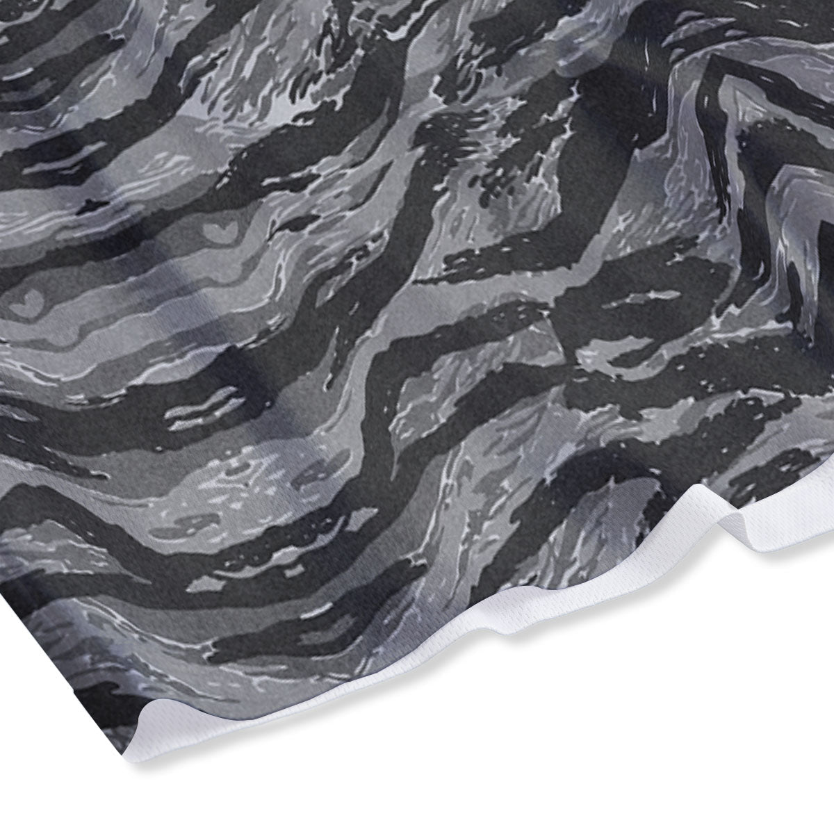 Stripe Camouflage Grey Tiger Print Mesh Shorts