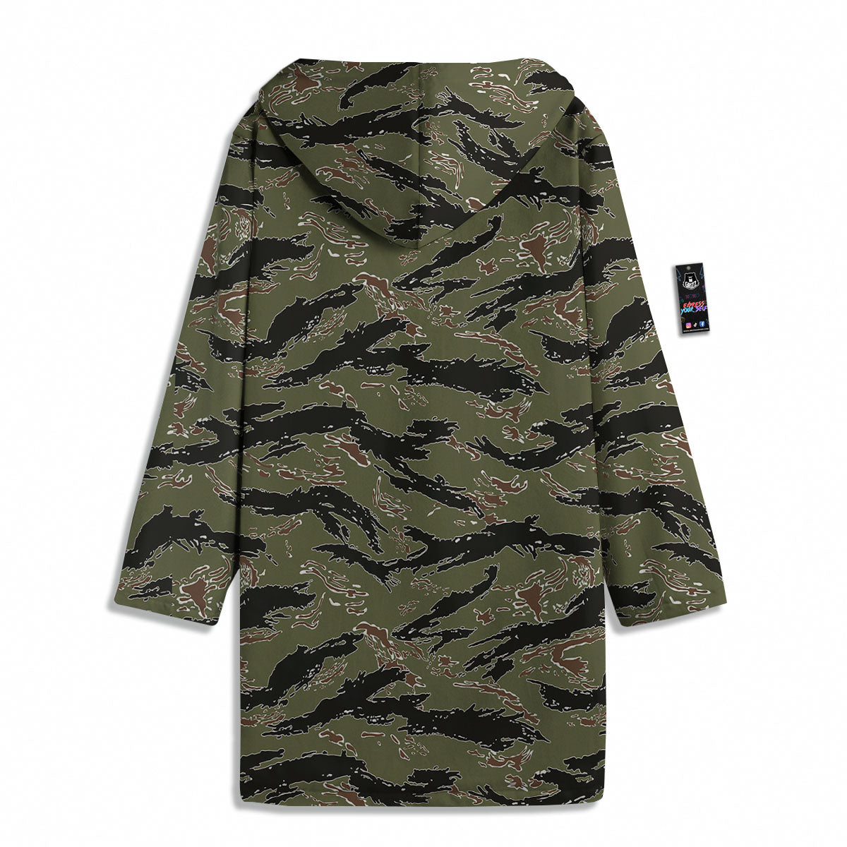 Stripe Camouflage Military Tiger Print Men's Windbreaker Jacket-grizzshop