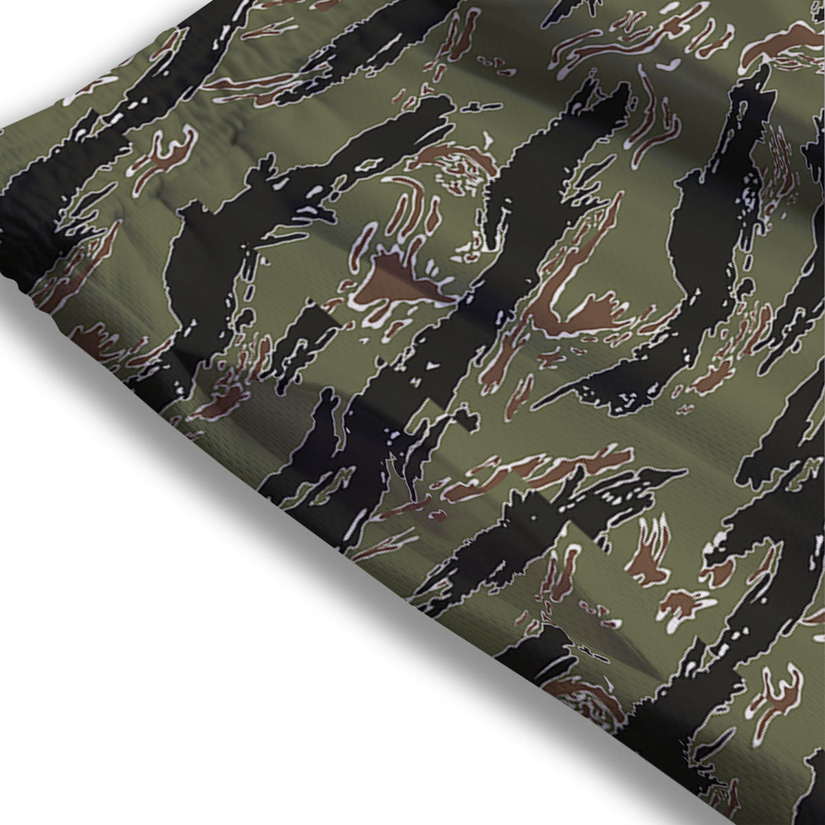 Stripe Camouflage Military Tiger Print Mesh Shorts