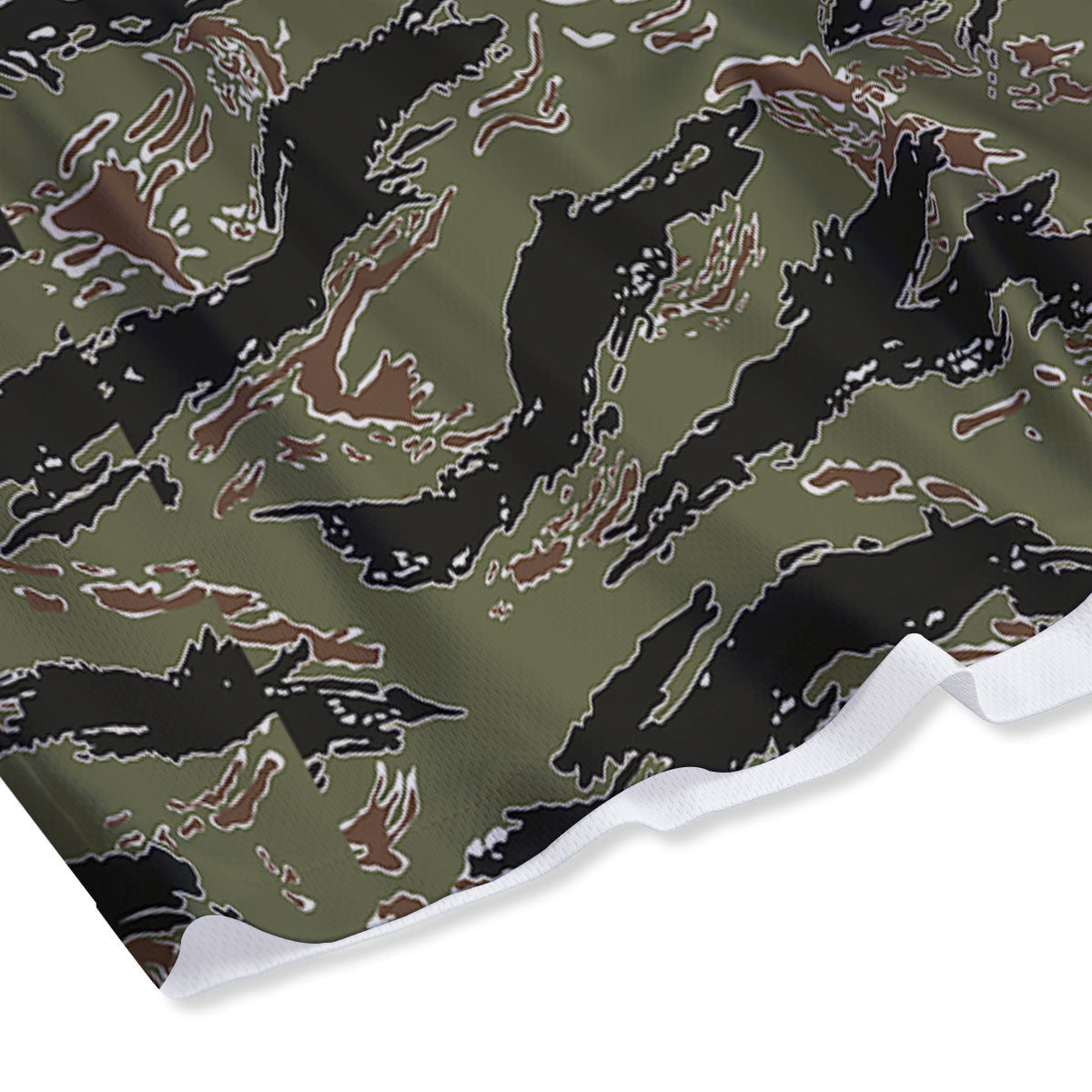Stripe Camouflage Military Tiger Print Mesh Shorts