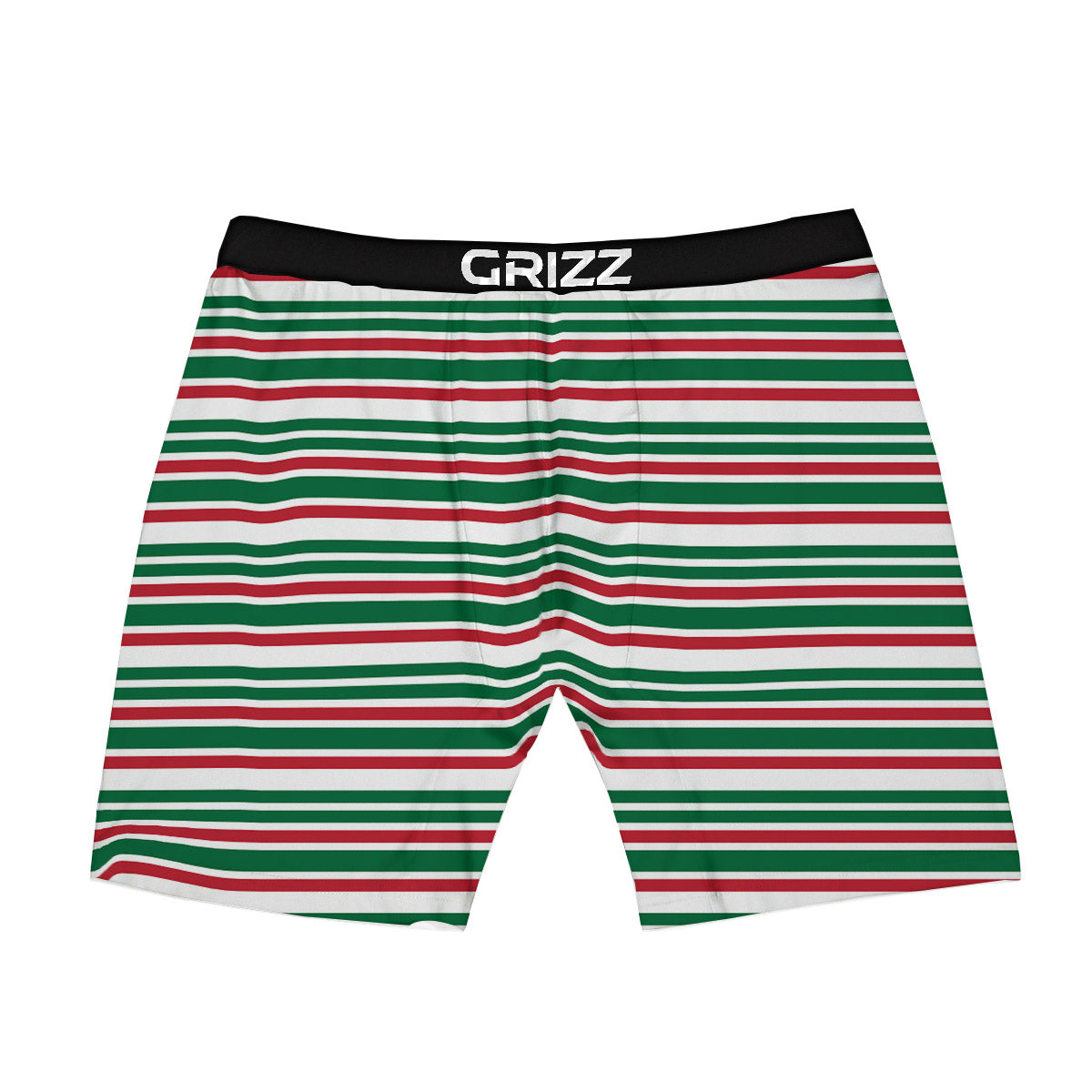 Stripe Candy Cane Print Pattern Boxer Briefs-grizzshop