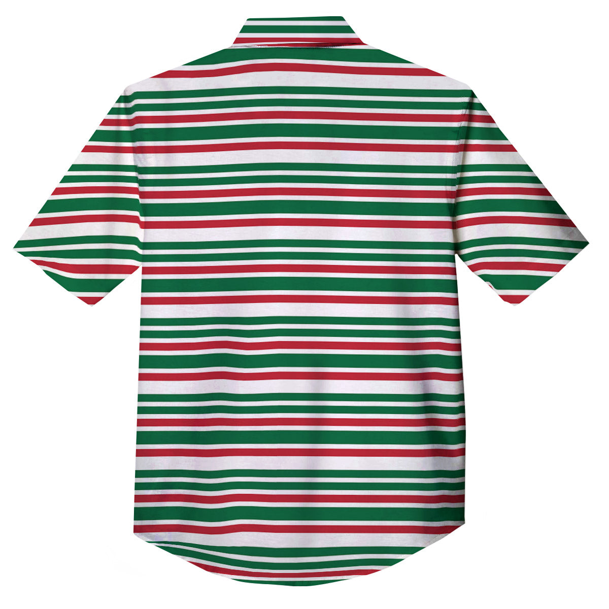 Stripe Candy Cane Print Pattern Button Up Shirt-grizzshop