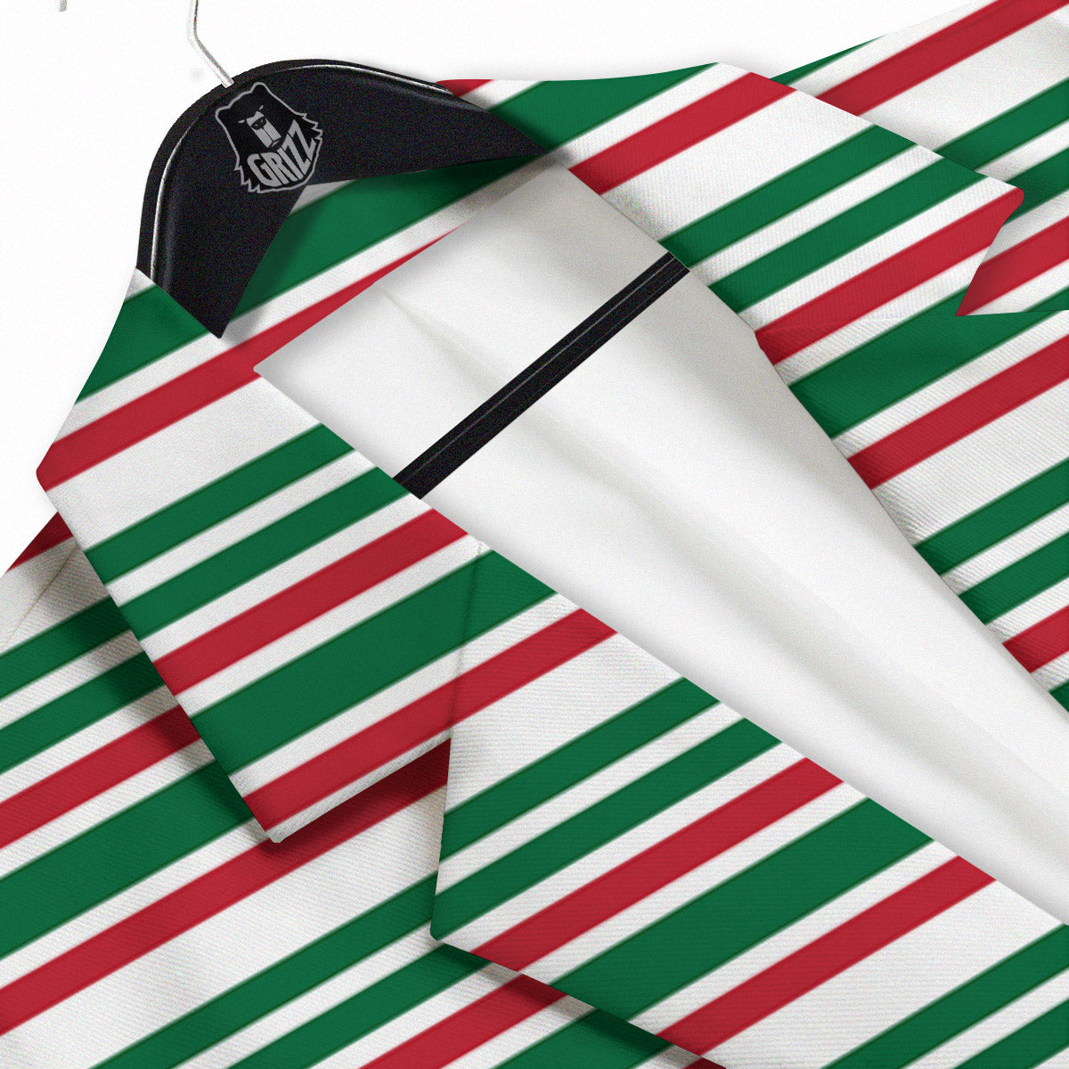 Stripe Candy Cane Print Pattern Men's Sport Coat-grizzshop