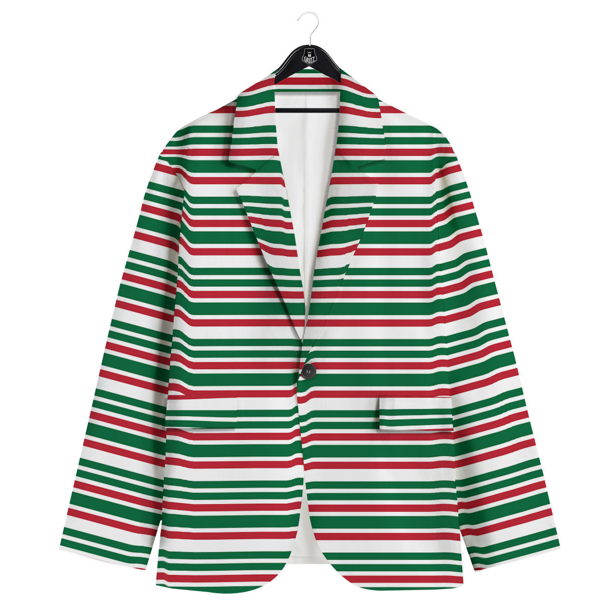 Stripe Candy Cane Print Pattern Men's Sport Coat-grizzshop