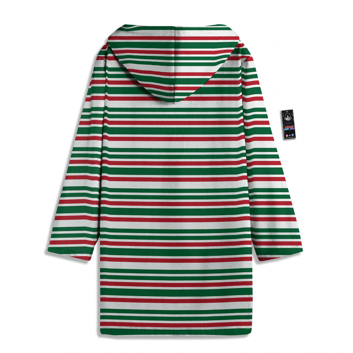Stripe Candy Cane Print Pattern Men's Windbreaker Jacket-grizzshop