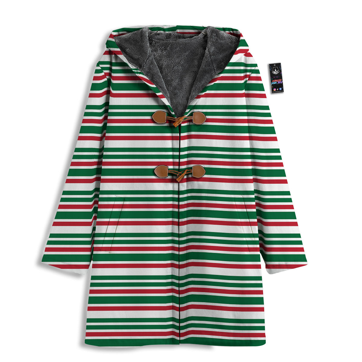 Stripe Candy Cane Print Pattern Men's Windbreaker Jacket-grizzshop