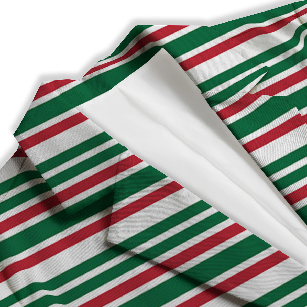 Stripe Candy Cane Print Pattern Women's Blazer-grizzshop