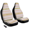 Stripe Glitter Gold Print Pattern Car Seat Covers-grizzshop