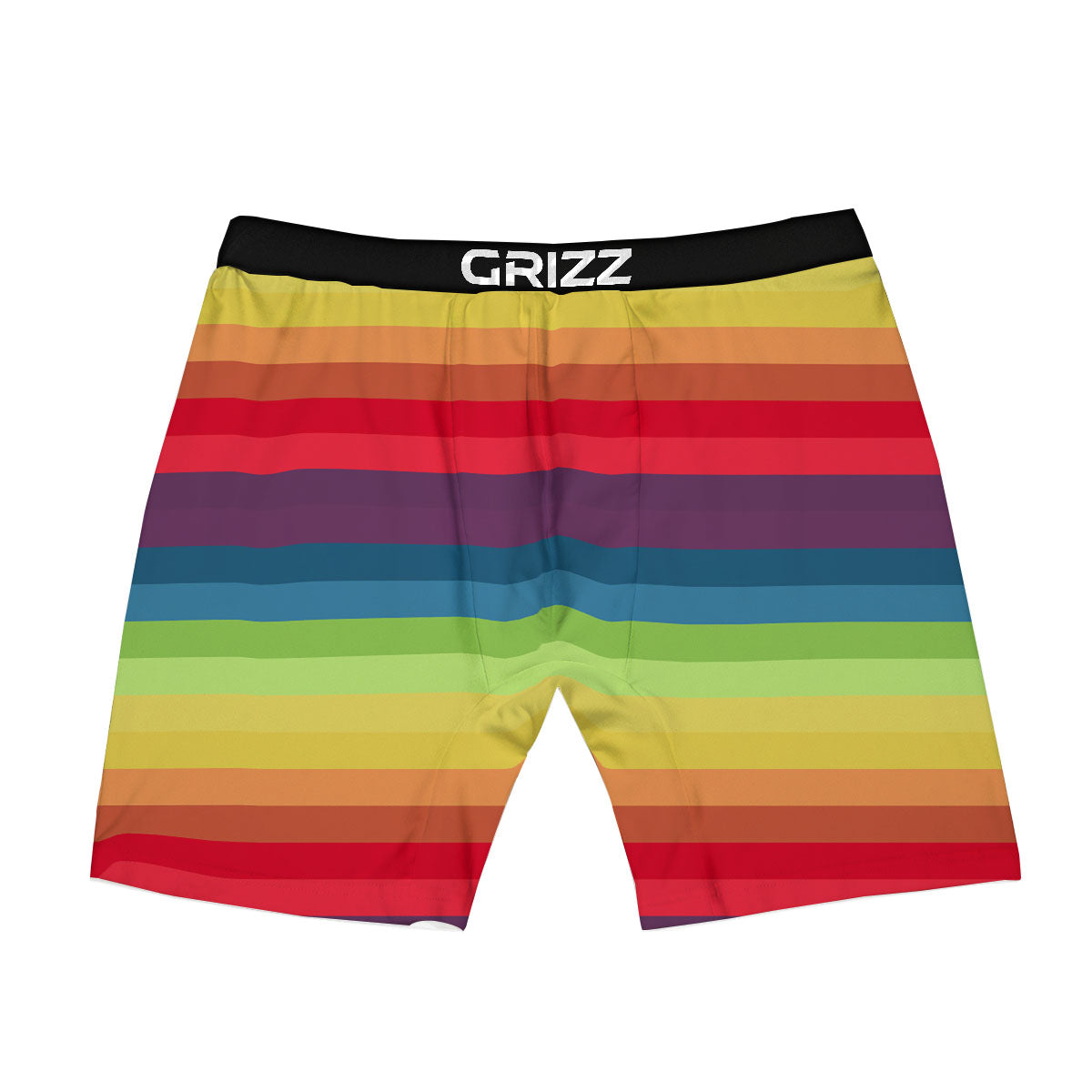 Stripe Rainbow Print Pattern Boxer Briefs-grizzshop