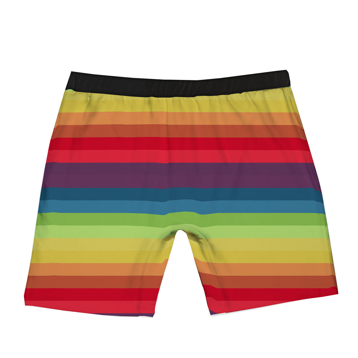 Stripe Rainbow Print Pattern Boxer Briefs-grizzshop