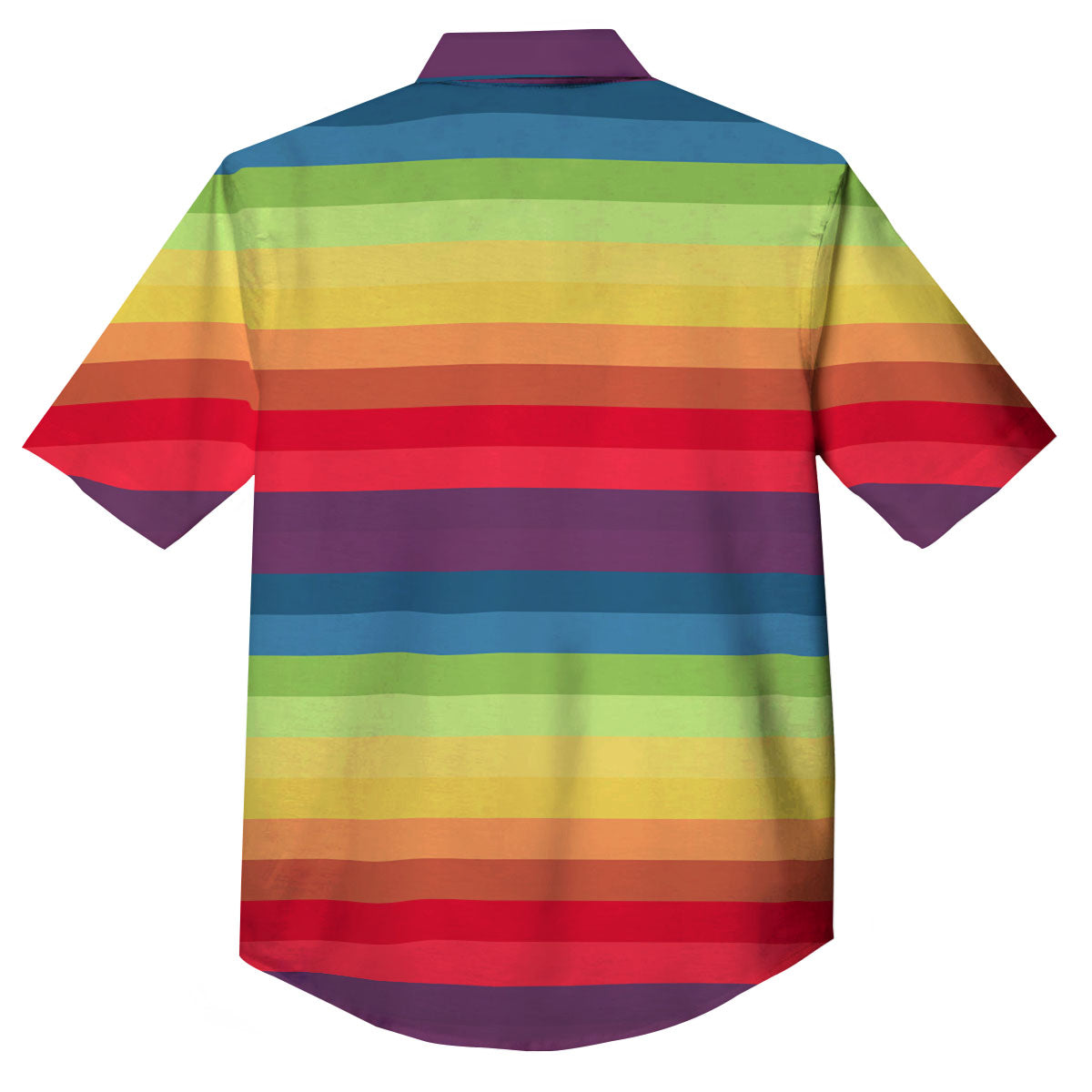 Stripe Rainbow Print Pattern Button Up Shirt-grizzshop
