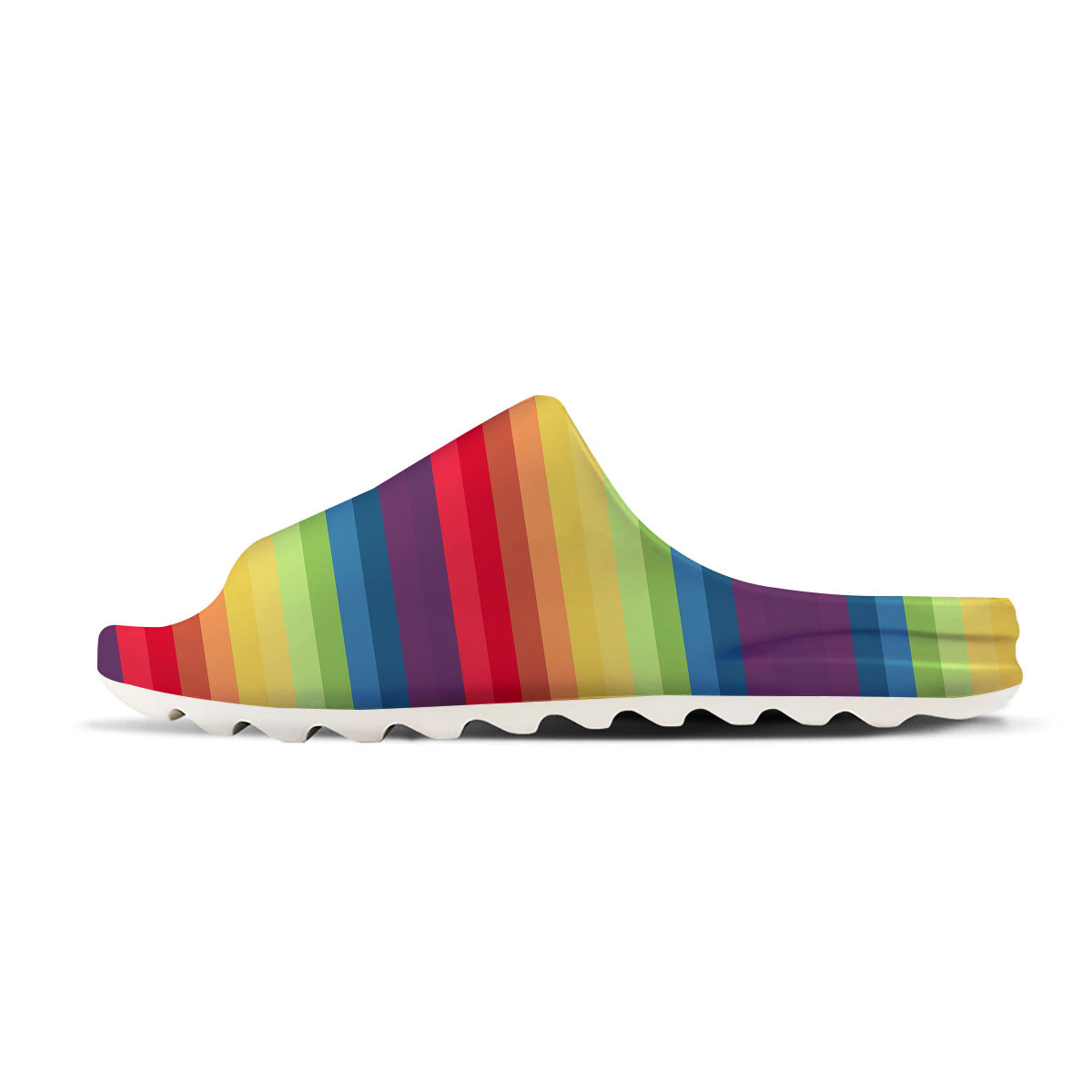 Stripe Rainbow Print Pattern Sandals-grizzshop