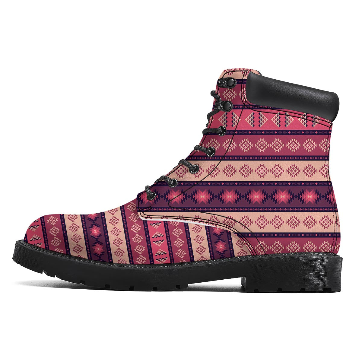 Stripe Southwestern Print Pattern Boots-grizzshop