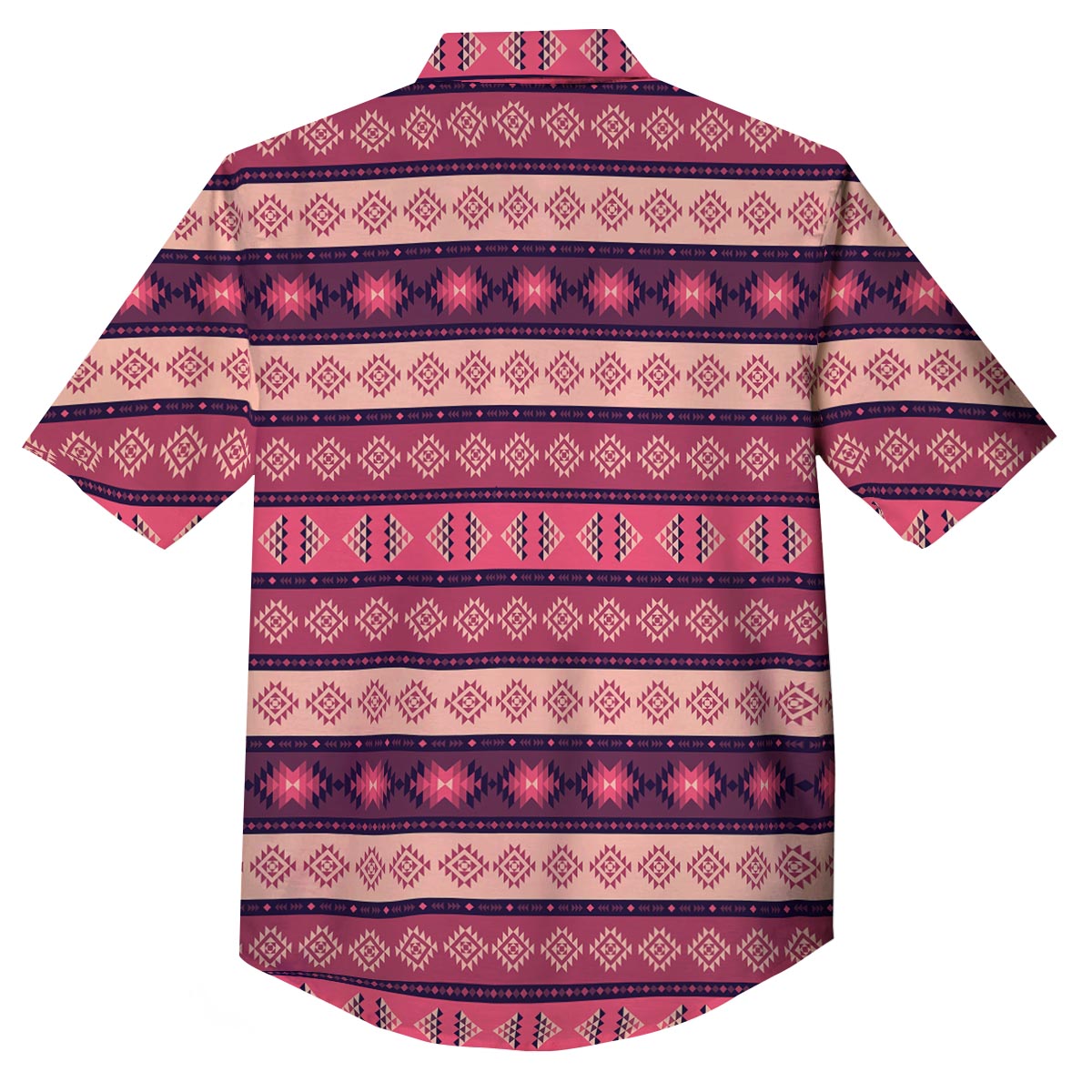 Stripe Southwestern Print Pattern Button Up Shirt-grizzshop