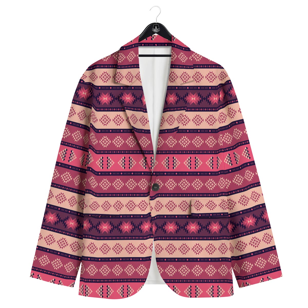 Stripe Southwestern Print Pattern Men's Sport Coat-grizzshop