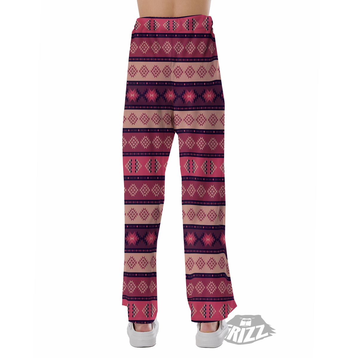 Stripe Southwestern Print Pattern Pajama Pants-grizzshop