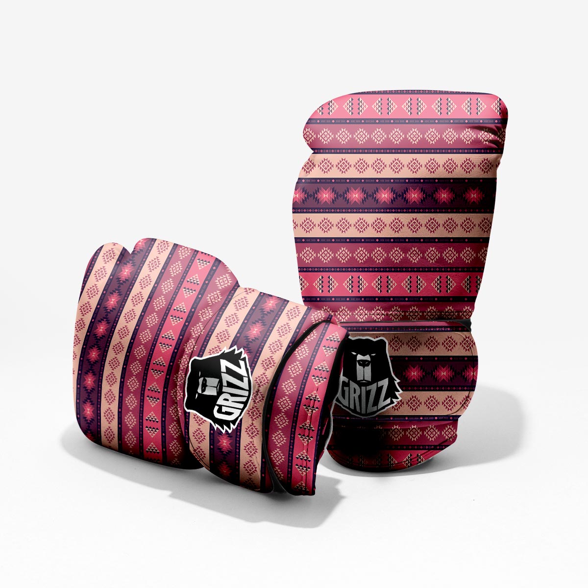 Stripe Southwestern Print Pattern Pro Boxing Glove