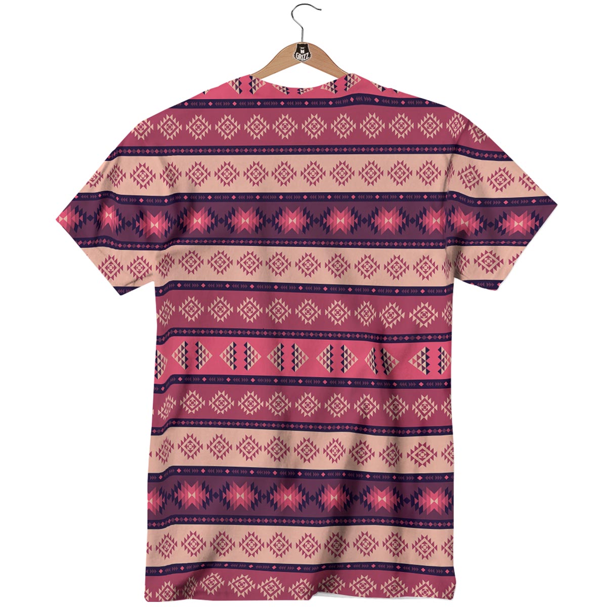 Stripe Southwestern Print Pattern T-Shirt-grizzshop