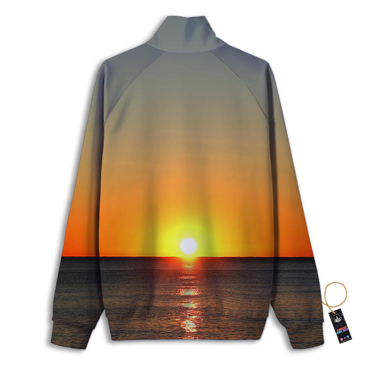 Stripe Southwestern Print Pattern Track Jacket-grizzshop