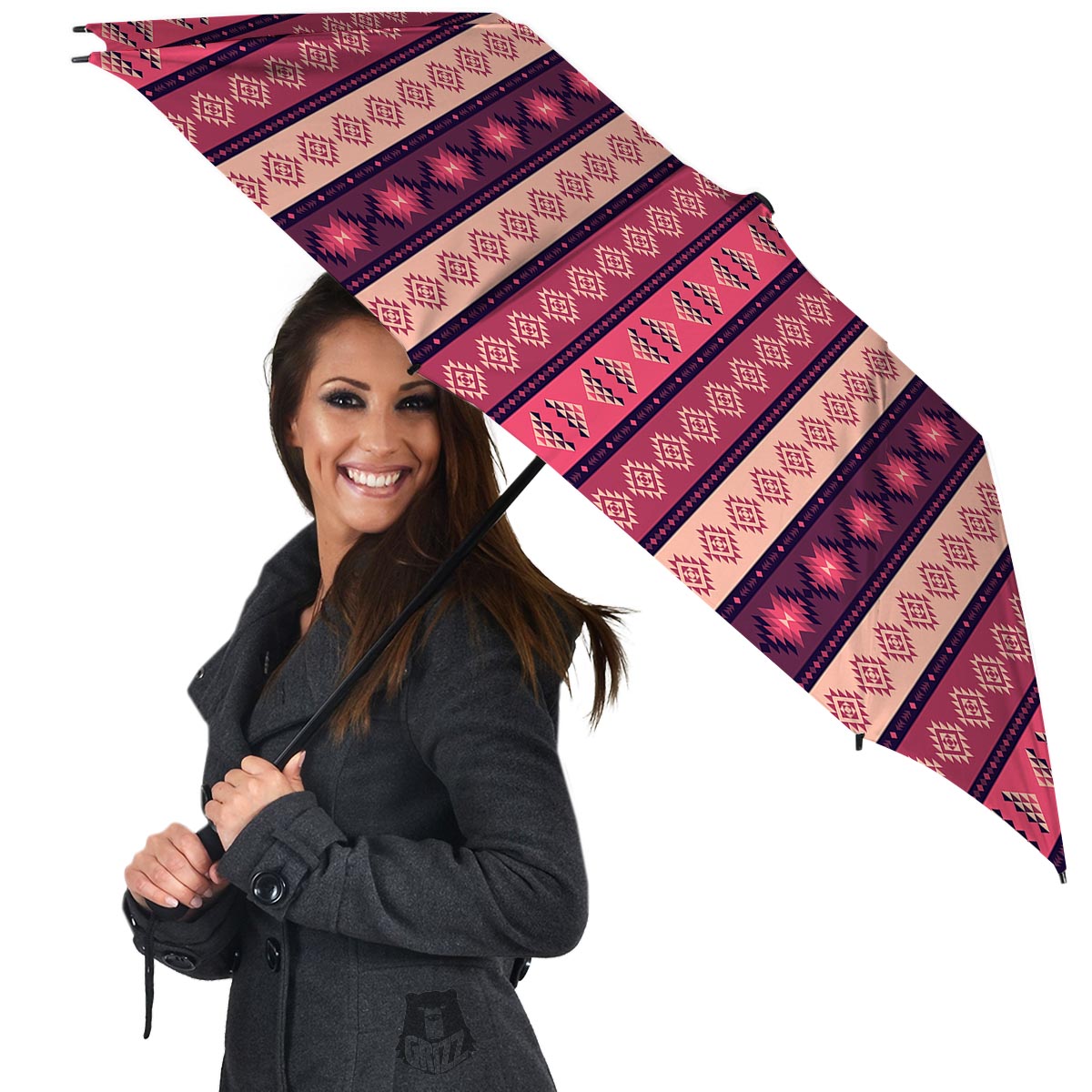 Stripe Southwestern Print Pattern Umbrella-grizzshop