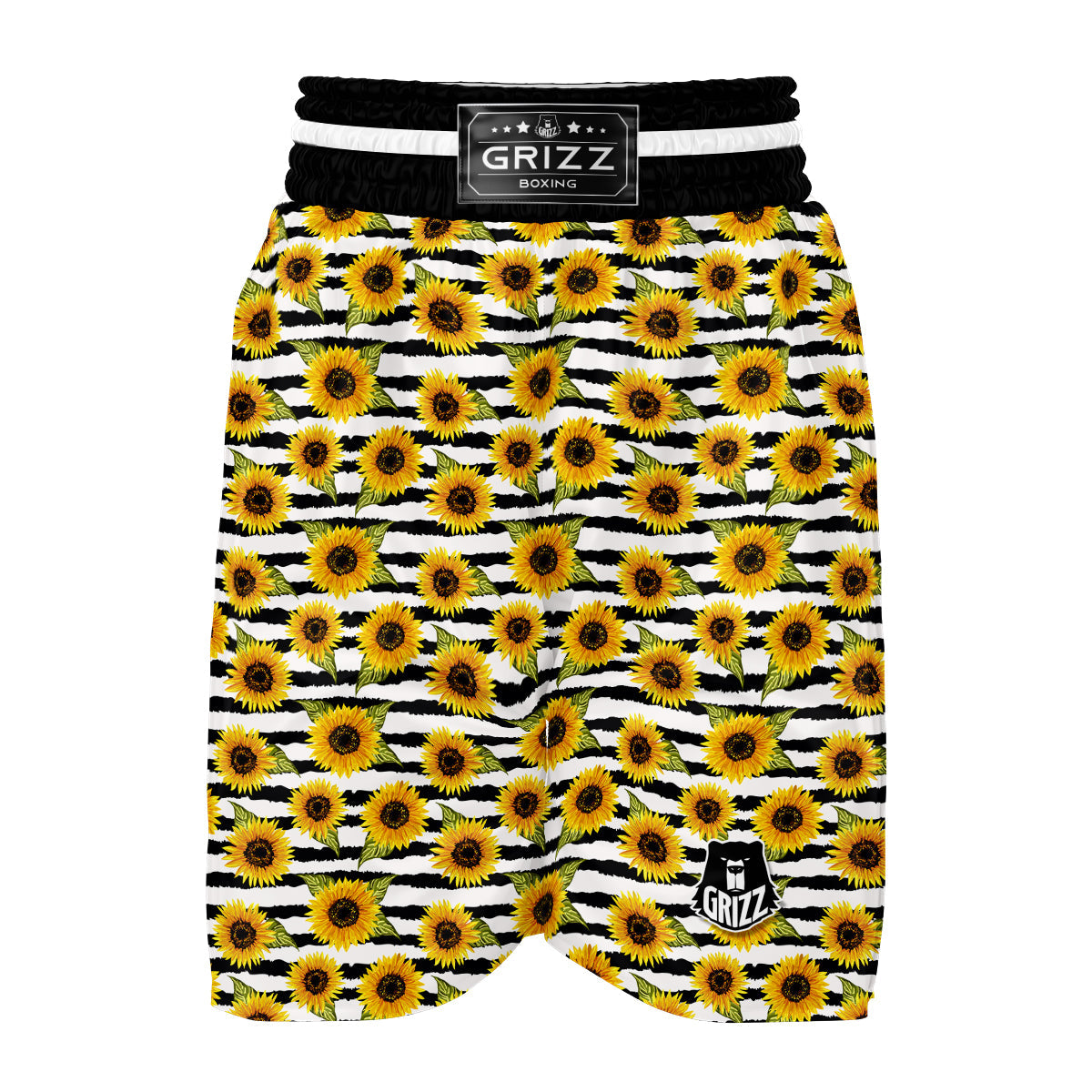Stripe Sunflower Boxing Shorts-grizzshop