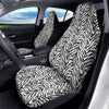 Stripe White Tiger Print Pattern Car Seat Covers-grizzshop